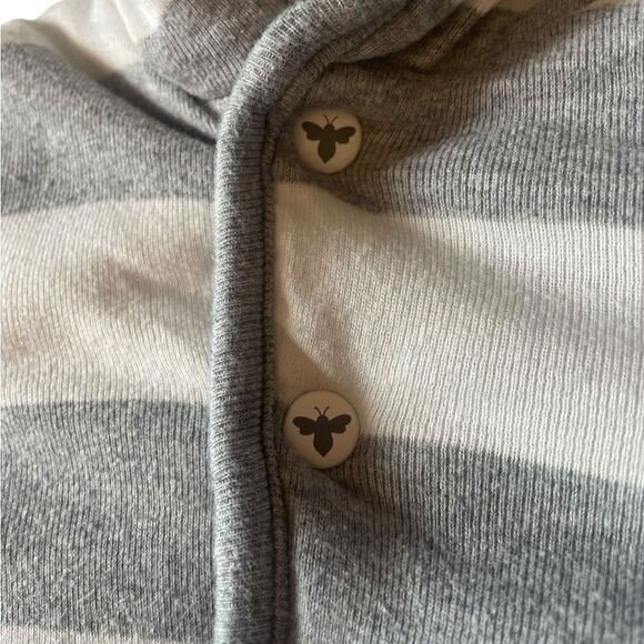 Burts Bees Baby Organic Cotton Reversible Hooded Sweatshirt Size 6 to 9 Months - Picture 7 of 9